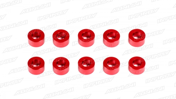 ALUMINUM WASHER 3x6x3.0mm (Red/10pcs)