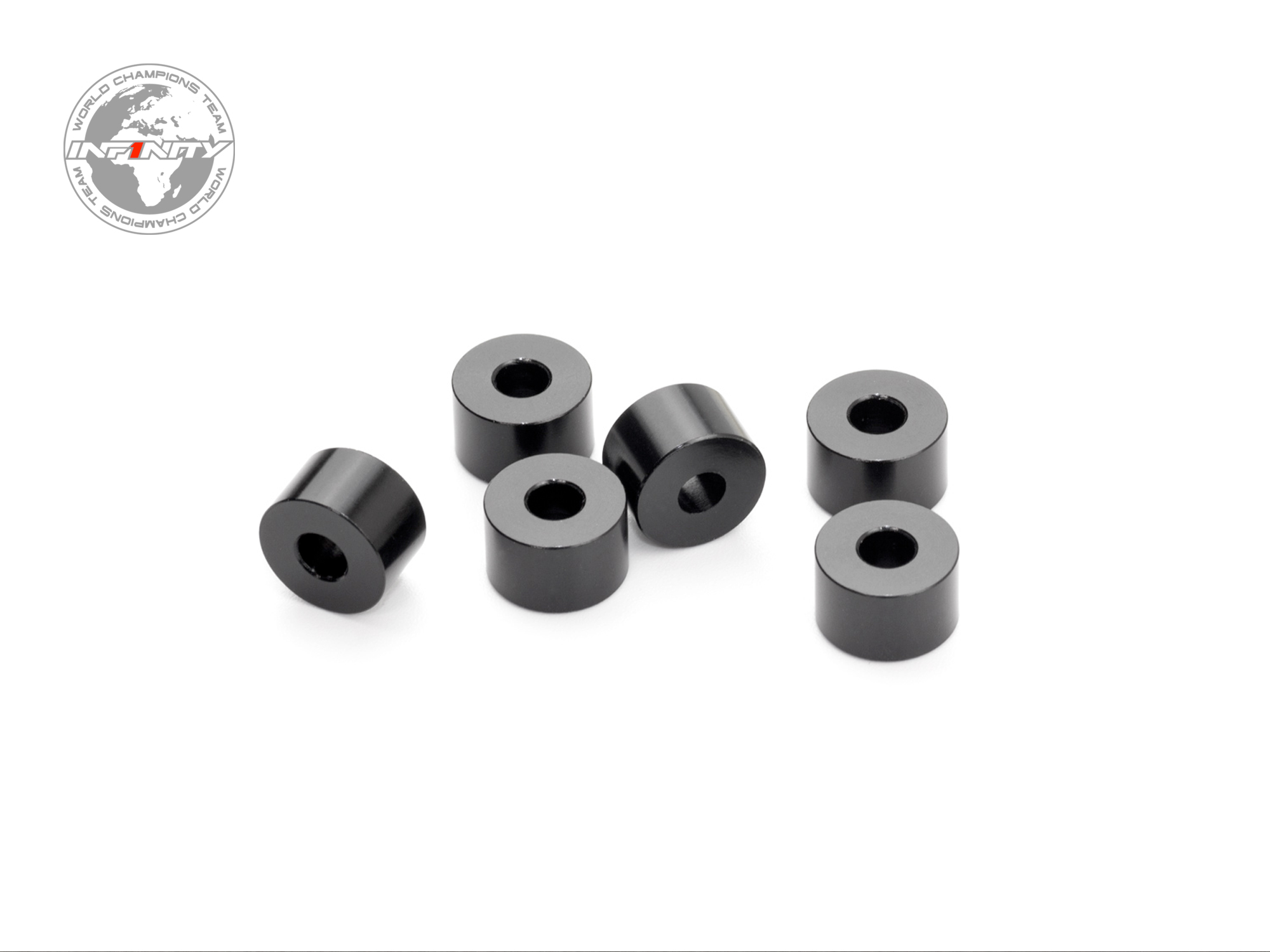 ALUMINUM WASHER 3x8x5.0mm (Black/6pcs)